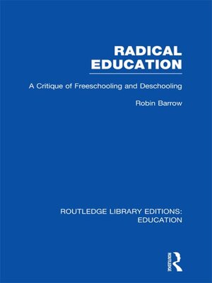 cover image of Radical Education (RLE Edu K)